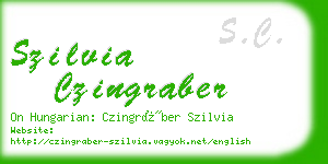 szilvia czingraber business card